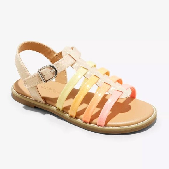 Girls Cat & Jack Multicolor Shanel Fisherman Sandals Size 9‎ NWOT - Picture 2 of 4